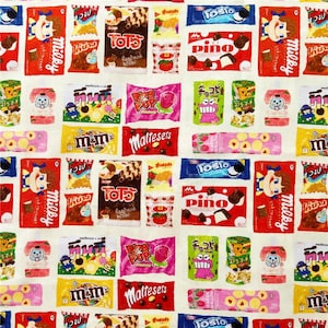 Popular Candy Brand Fabric Cartoon Anime Cotton Fabric By The Half Yard