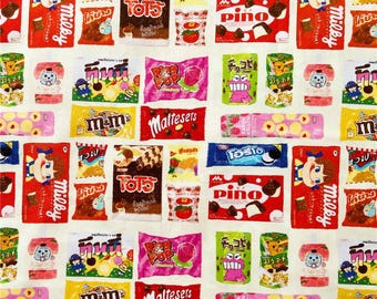 Popular Candy Brand Fabric Cartoon Anime Cotton Fabric By The Half Yard