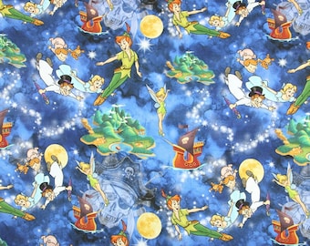 Disney's Tinker Bell Stoff, Fee Peter Pan Stoff Cartoon Anime Baumwollstoff in der Größe 45 cm