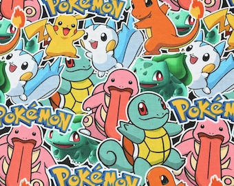 Pokemon Fabric Cartoon Anime Cotton Fabric By The Half Yard