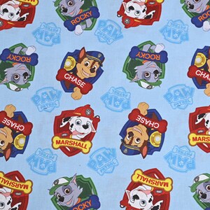 PAW Patrol Fabric Dog Puppy Chase Skye Everest Rex Cartoon Anime Cotton Fabric By The 45cm
