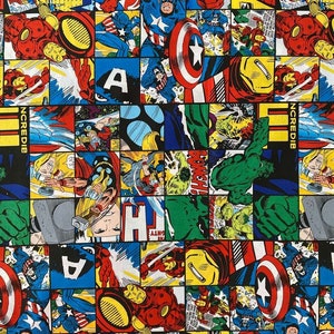Avengers Fabric Marvel Character Fabric Cartoon Anime Cotton Fabric By The Half Meter