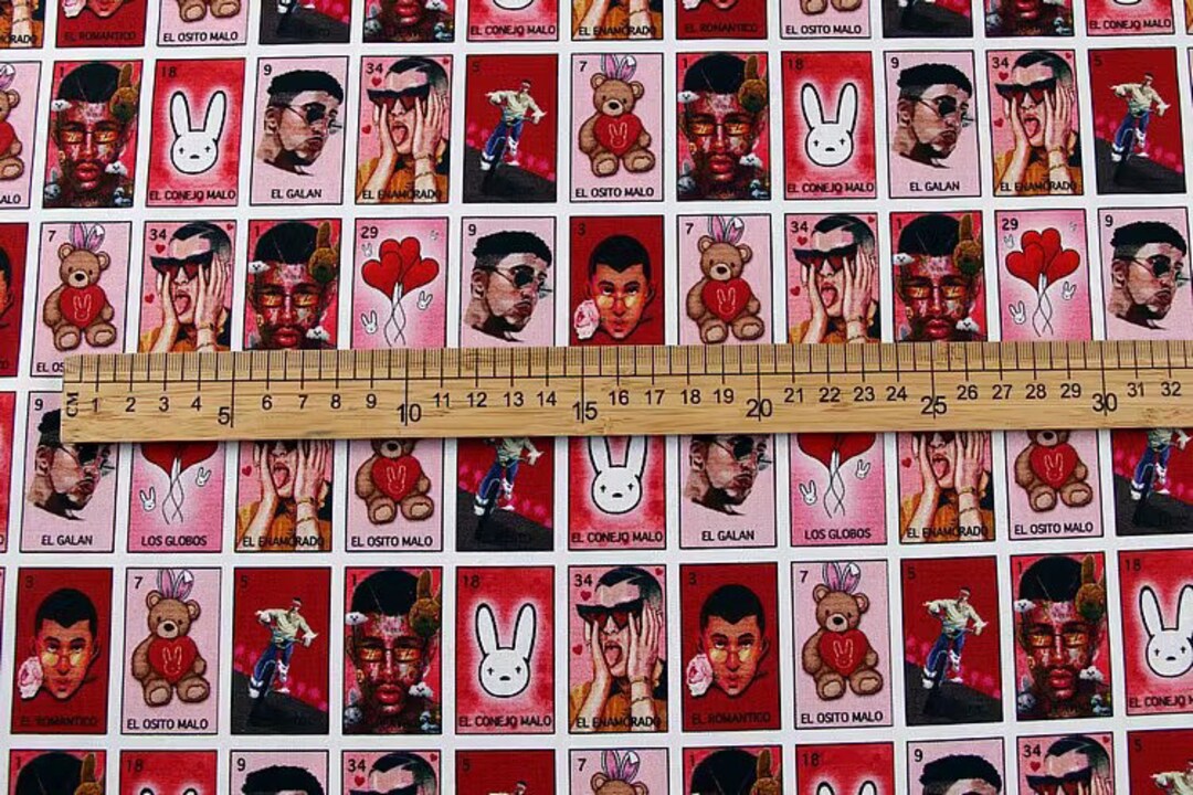 Bad Bunny Fabric Cartoon Anime Cotton Fabric by the Half Meter Etsy