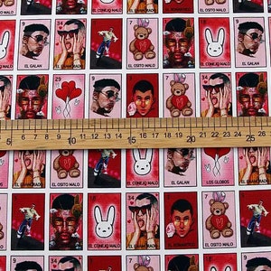 Bad Bunny Fabric Cartoon Anime Cotton Fabric By The Half Meter