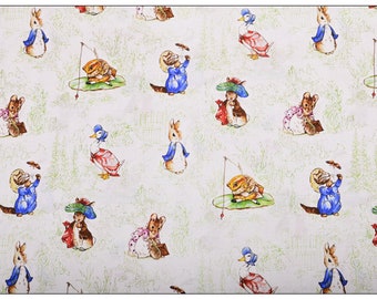 Peter Rabbit Stoff Beatrix Potter Stoff Cartoon Anime Baumwollstoff Halbe Meter