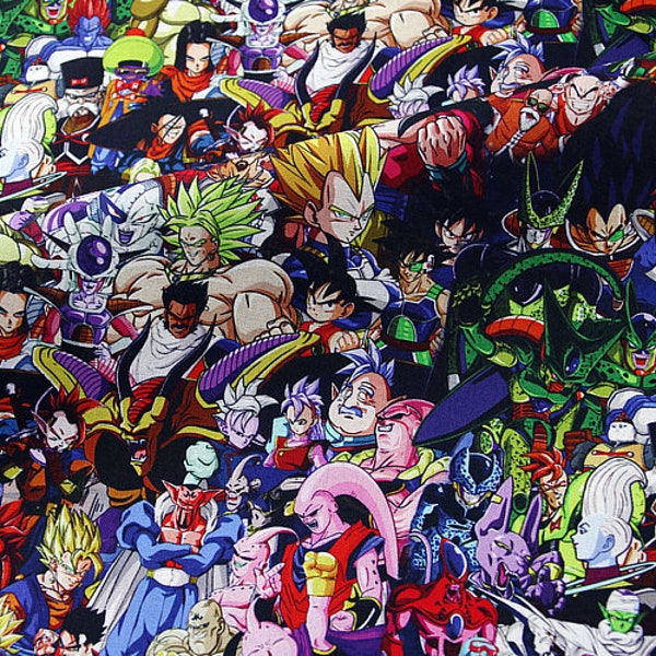 Sun Wukong Fabric Japanese Cartoon Anime Cotton Fabric By The Half Meter