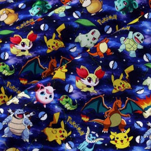 Pokemon Fabric Cotton Fabric by the Half Yard - Etsy