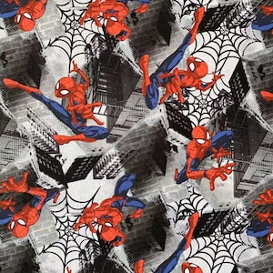 3D Spiderman Stoff Superhelden Cartoon Anime Baumwolle Stoff Meterware