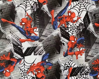 3D Spiderman Stoff Superheld Cartoon Anime Baumwollstoff Um den halben Meter