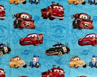Cars Fabric Lightning McQueen Fabric Cartoon Anime Cotton Fabric By The Half Meter