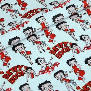 Betty Boop Stoff Jazz Age Flapper Cartoon Anime Baumwollstoff Halbe Meter