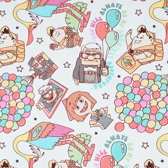 Cartoon Character Balloon Print Fabric Disney Character Balloons Tumbler Cut Cotton Lycra Fabric 9L  main image 4