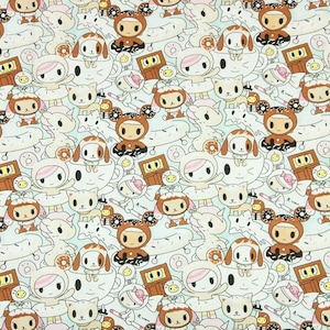 Tokidoki Fabric Unicorn Moofia Cartoon Anime Cotton Fabric By The Half Yard