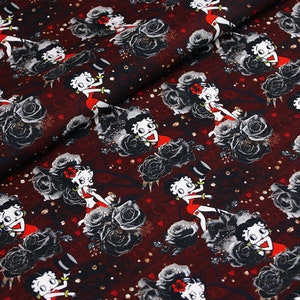 Betty Boop Fabric Jazz Age Flapper Cartoon Anime Cotton Fabric By The Half Meter