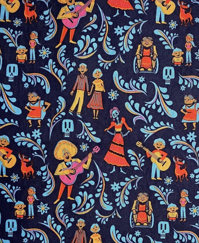 Disney Coco Fabric Coco Cartoon Anime Cotton Fabric By The Half Yard image 1