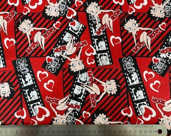Betty Boop Fabric Jazz Age Flapper Cartoon Anime Cotton Fabric By The Half Meter