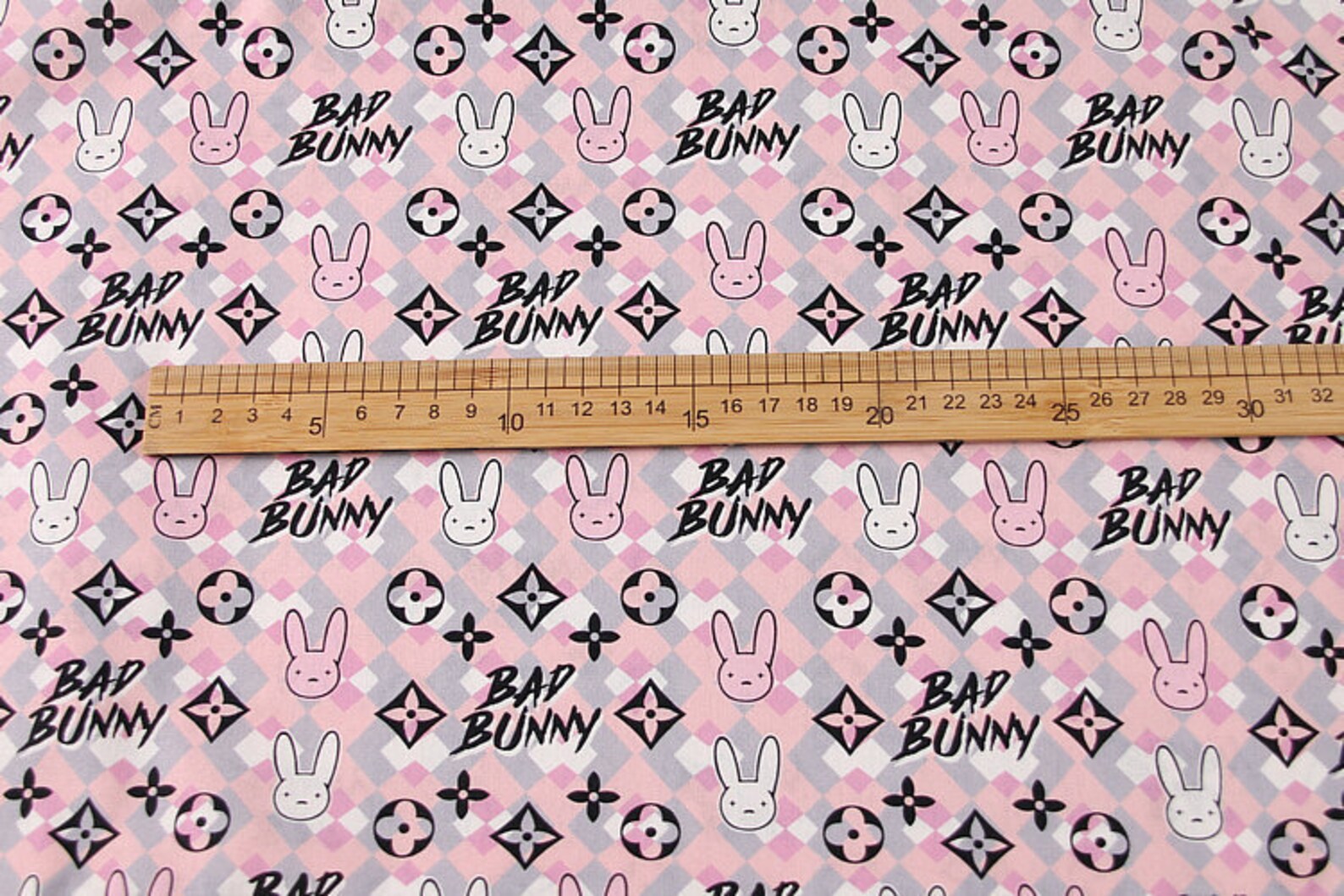 Bad Bunny Fabric Cartoon Anime Cotton Fabric by the Half Meter Etsy