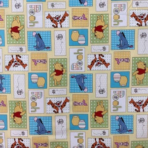 Winnie the Pooh Fabric Pooh Bear Eeyore Tigger Piglet Cartoon Anime Cotton Fabric By The Half Meter
