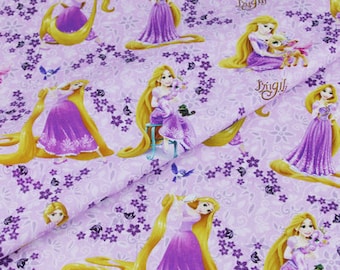 Verhedderter Disney Stoff Prinzessinnen Stoff Cartoon Anime Baumwollstoff Halbe Meter