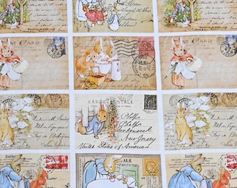 Peter Rabbit Stoff Beatrix Potter Stoff Cartoon Anime Baumwollstoff Halbe Meter