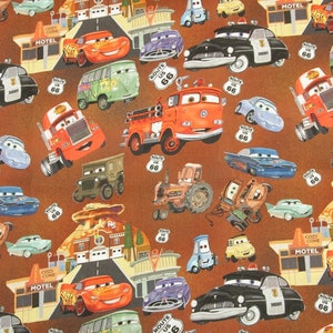 Cars Fabric Cartoon Anime Cotton Fabric By The 45cm