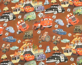 Cars Fabric Cartoon Anime Cotton Fabric By The Half Yard