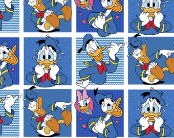 Donald Duck Stoff Disney Stoff Cartoon Anime Baumwollstoff Halbe Meter