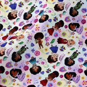Encanto Fabric Madrigal Family Fabric Cartoon Anime Cotton Fabric By The Half Yard