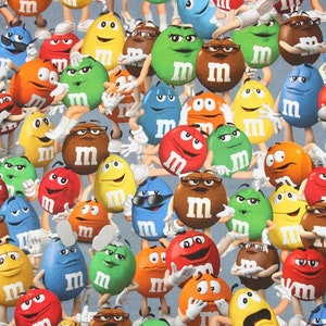 M&M’s Fabric MM Bean Chocolate Cartoon Anime Cotton Fabric By The 45cm