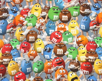 M&M es Stoff MM Bean Chocolate Cartoon Anime Baumwollstoff By The 45cm