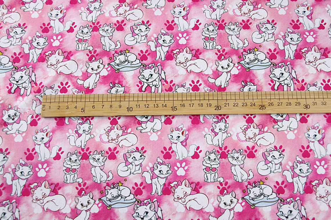 Marie Cat Fabric Aristocats Pink White-furred Kitten Fabric - Etsy