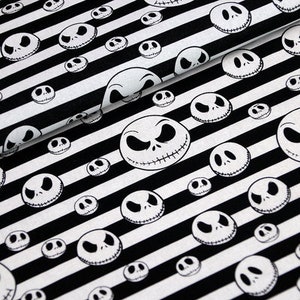 Halloween Skulls  Fabric Cartoon Anime Cotton Fabric By The Half Meter