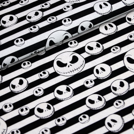 Halloween Skulls  Fabric Cartoon Anime Cotton Fabric By The Half Meter