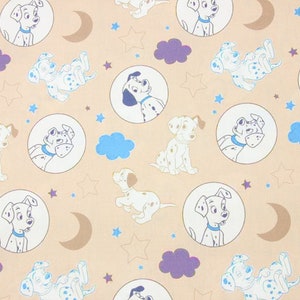 The Hundred and One Dalmatians Fabric Cute dog Fabric Puppy Cartoon Anime Cotton Fabric By The 45cm