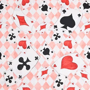 Disney Alice in Wonderland Fabric Cartoon Cotton Fabric By The Half Yard