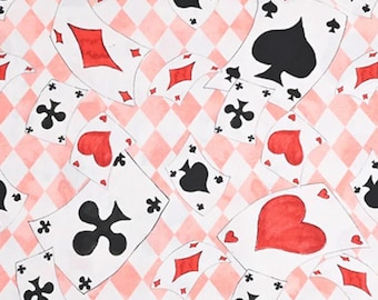 Disney Alice in Wonderland Fabric Cartoon Cotton Fabric By The Half Yard
