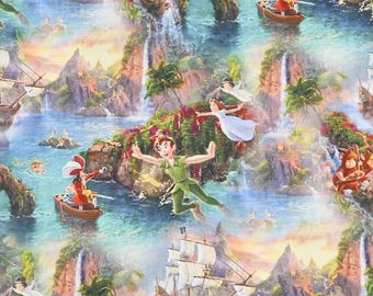 Disney Peter Pan Stoff Cartoon Baumwollstoff Halbe Meter