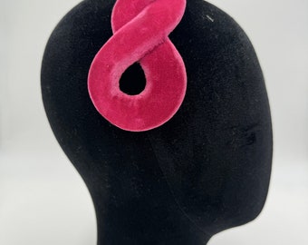 50s fascinator, pink, velvet, Provetti Milano