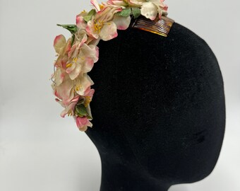 50s fascinator, peach blossom, Provetti Milano