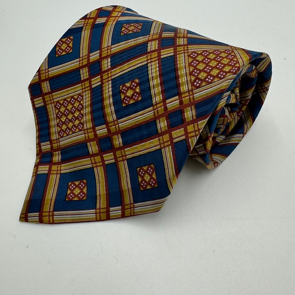 YVES SAINT LAURENT cravatta pura seta, anni 70