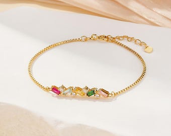 Personalisierter Geburtsstein Armband, Geburtsstein Schmuck, Armband für Frauen, personalisiertes Geschenk, Muttertagsgeschenk, Geburtstagsgeschenk, Geschenke für Sie