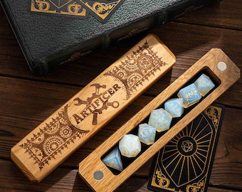 Custom Wooden Dice Box, Dice Storage Box, DND Dice Case, Dungeons and Dragons, Personalized Gift, DND Gifts, RPG Player Gifts, Gifts for Him