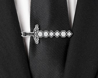 Gepersonaliseerde stropdas met dobbelstenen, dasspeld voor mannen, dasspeld, rollenspelaccessoire, gepersonaliseerd cadeau, huwelijkscadeau, stropdas-cadeaus, cadeaus voor hem