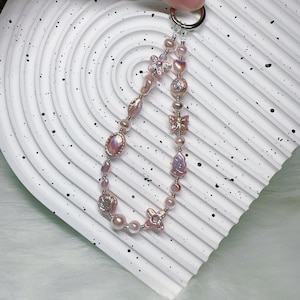 Abalorio para teléfono de inspiración vintage: abalorios de primera calidad para teléfono, muñequera, llavero, accesorio, regalo para ella, cordón para teléfono