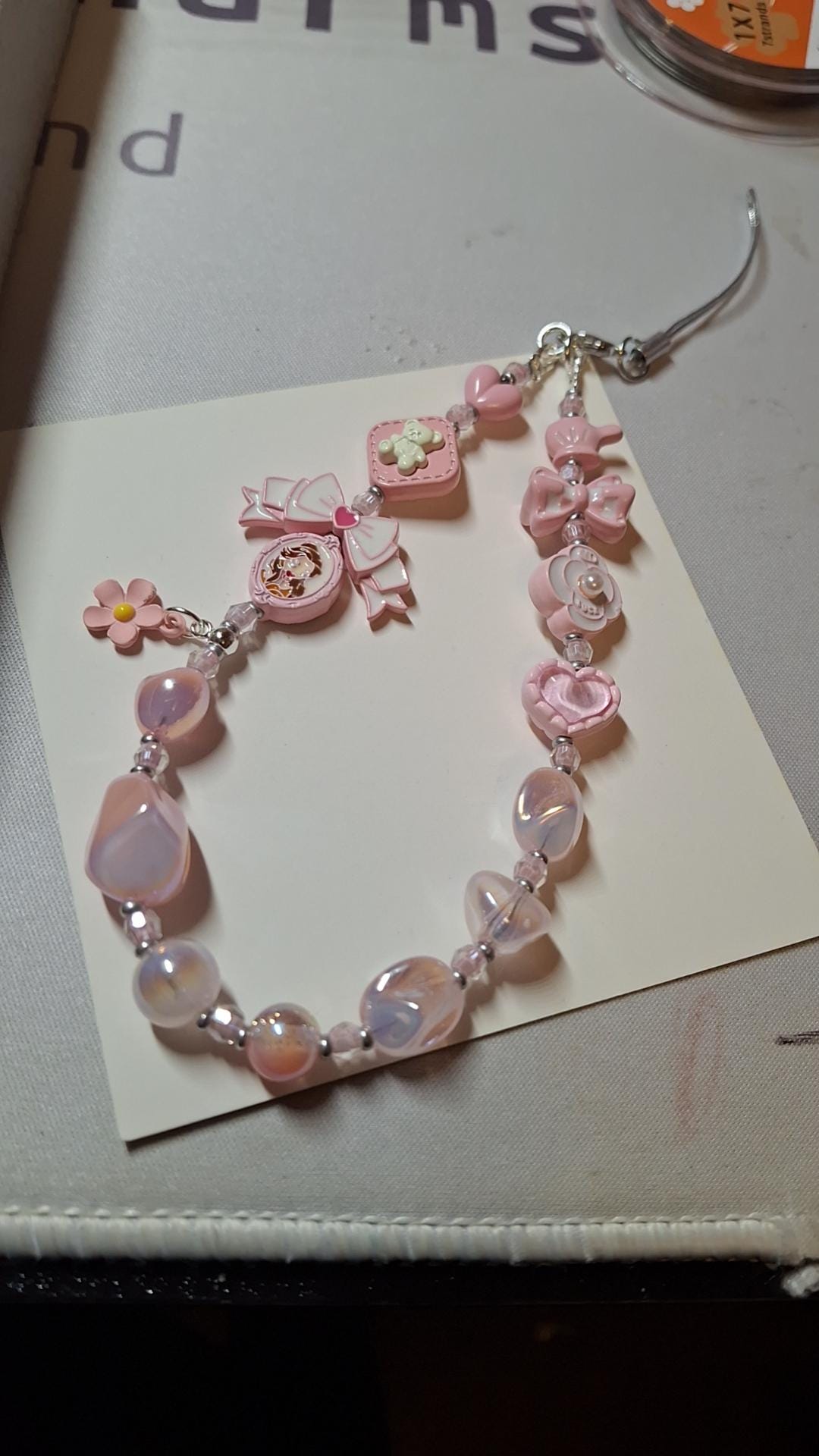 Ciondolo per telefono di ispirazione vintage: ciondoli per telefono con perline di alta qualità, braccialetti, portachiavi, accessori, regalo per lei, cordino per telefono