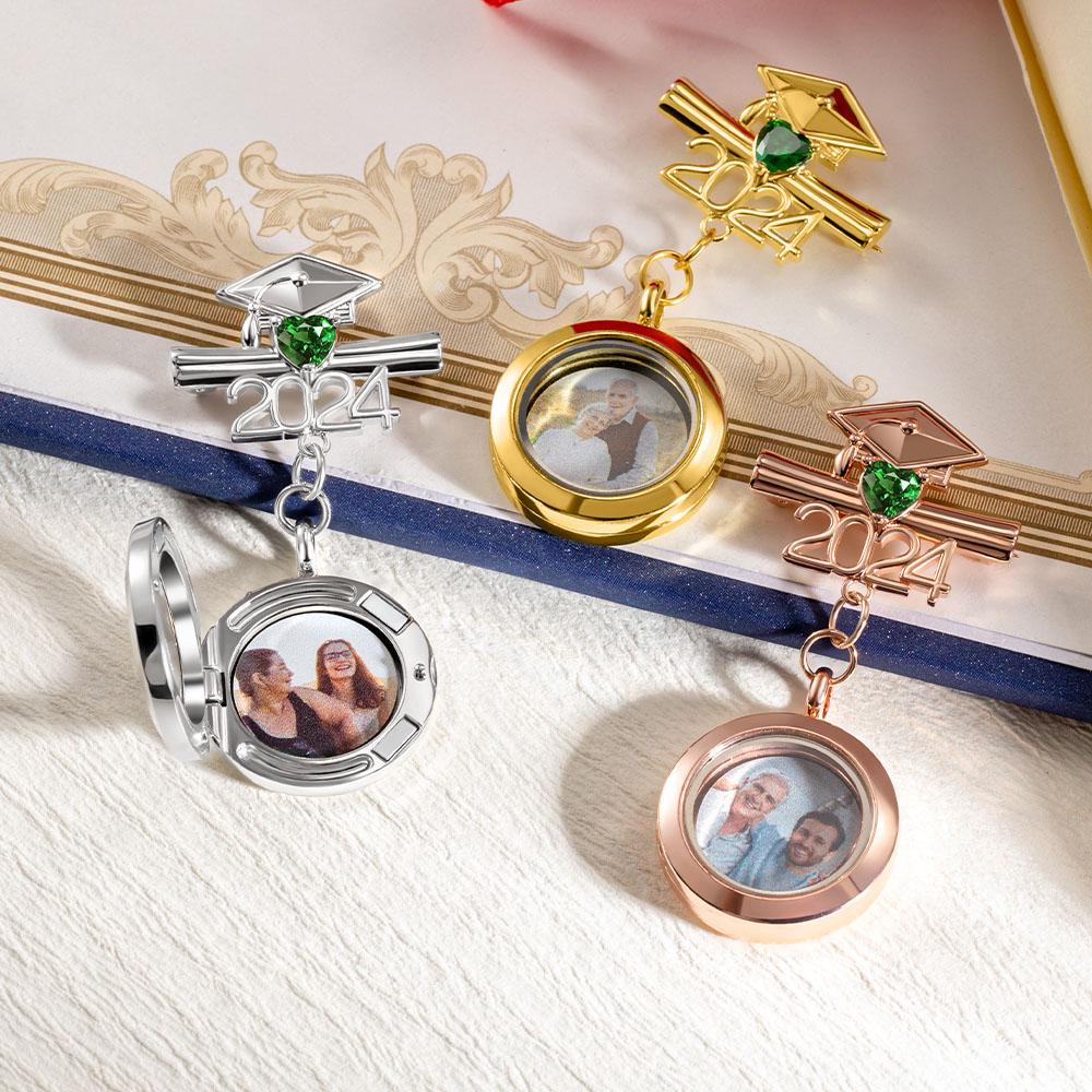 Graduation Brooches Personalized Graduation Photo Brooch, Class of 2025, Photo Memorial ...