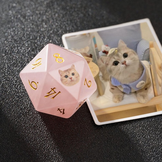 Personalized DND Pet Portrait Dice,DND Dice,DND Gift,Personalized Gift,Gift for Gamer,Perfect Accessory for Role Playing,Gift for rpg Player