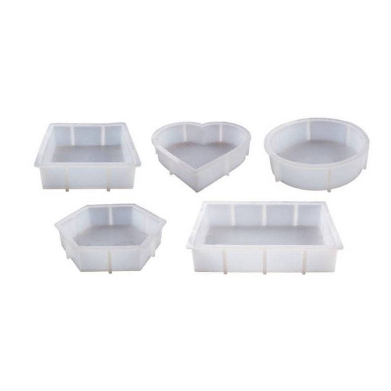 3 PCS Large Resin Molds Silicone Kit, Including Deep Hexagon, Heart, S –  WoodArtSupply