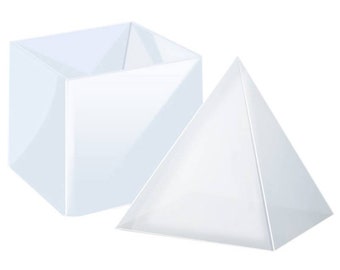 Stampo a piramide grande, stampo a piramide in resina, stampo a piramide in resina epossidica, stampo a piramide in silicone, stampo in resina epossidica, stampi artistici in resina