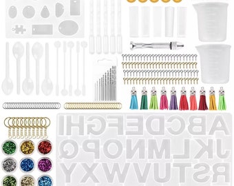 Kit de démarrage en résine époxy pour débutants, kit de bijoux en